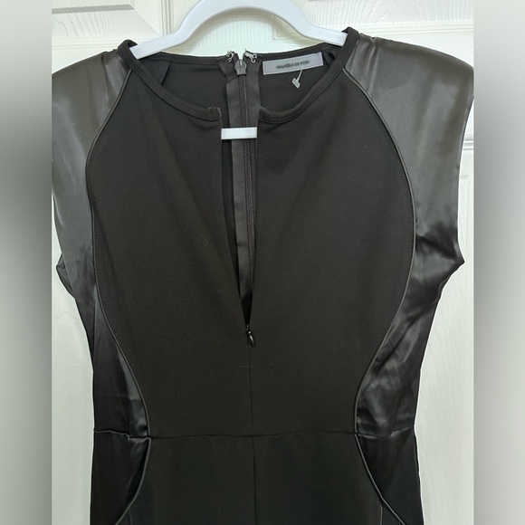 Manière De Voir, Satin Contour Flared Jumpsuit - Black Size 12 - Picture 11 of 12